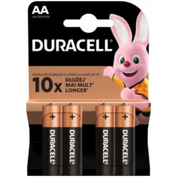 Baterijas Duracell AA, LR6, Basic, MN1500, 1.5V, 4