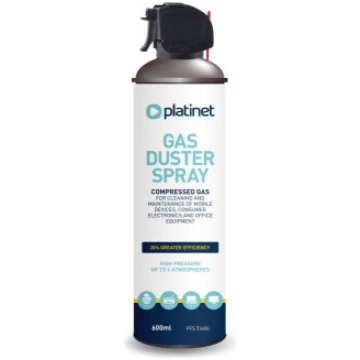 Platinet Gas/Air Duster, 600ml Can, Trigger Nozzle