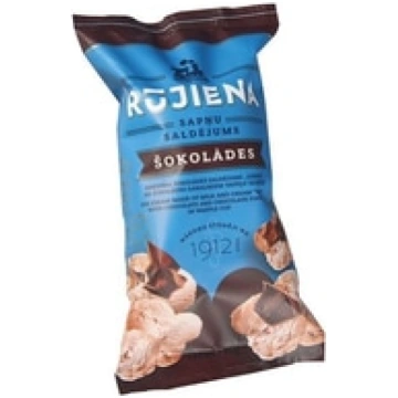 Saldējums Rūjiena Lukss, šokolādes, vafeļu glāzītē