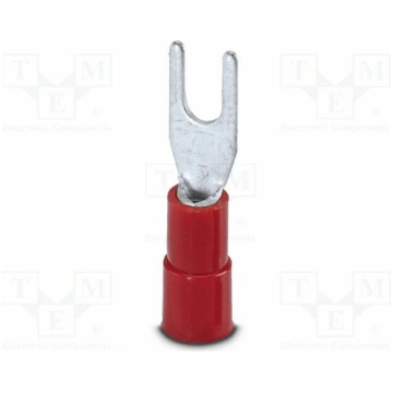 Tip: fork; M3; 1.5mm2; red; Type: insulated; Mat: 