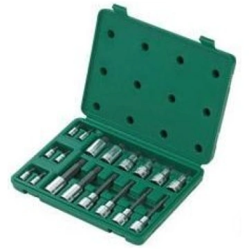 1/4" + 1/2" Dr. Bit socket set (SPLINE) 18pcs