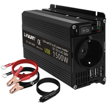 Įtampos keitiklis - inverteris 12V-220V 1500W