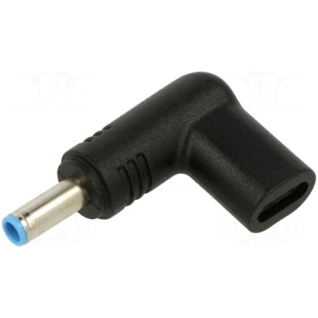 Adapter | USB C socket,DC 4,5/3,0 plug | black | a