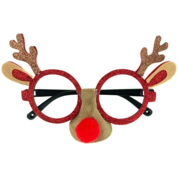 Ziemassvētku brilles Deer, brūna krās./sarkana krā
