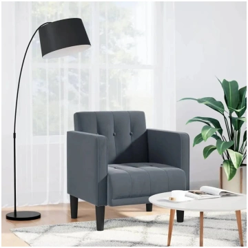 Krēsls VidaXL modelis 4100554 tumši pelēks samta a