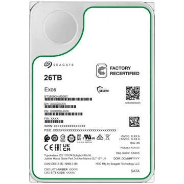 Lietots - 3.5 collu SEAGATE Exos 26TB SATA korpora