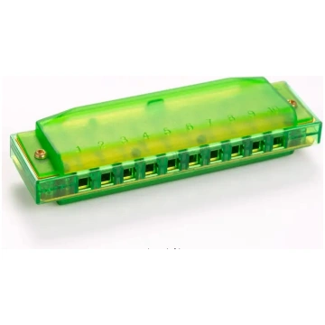 Hohner Translucent Harp C zaļas harmonikas