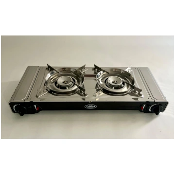 Gourmet Double Gas Cartridge Stove with Ignition S