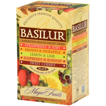 Basilur Magic Fruits Assorted melnā tēja maisiņos 