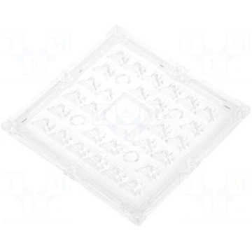 LED lens | square | Mat: PMMA plexiglass | transpa