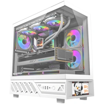 DarkFlash DS950V computer case with display (white
