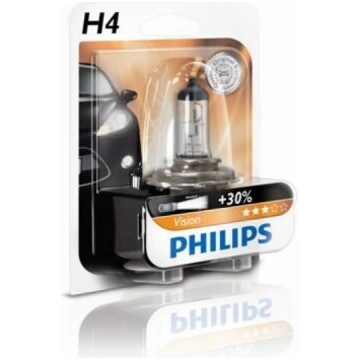 PHILIPS autospuldze H4 12V 60/55W VISION +30%, bli