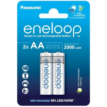 Panasonic - 2 gab. Uzlādējama baterija AA Eneloop 