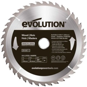 Griešanas disks Evolution 230mm, 40 zobi, kokam