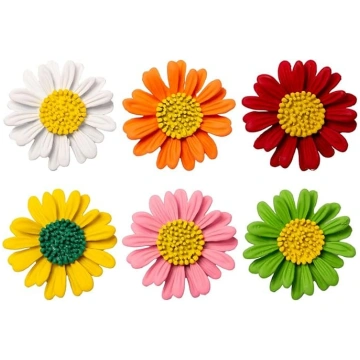 Pilikoll Pack of 6 Emaljas ziedu piespraude Emalja