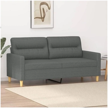 2 Seater Sofa Dark Grey 140 cm Fabric, Sofas & Cou