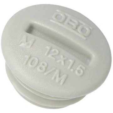 Stopper; M12; 1.5; polystyrene; light grey; 6mm | 