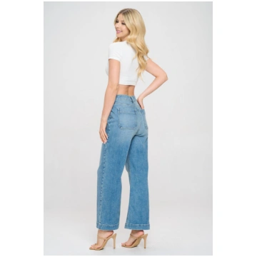 High Rise Wide Leg Jean - Vintage Med Wash sneakpe