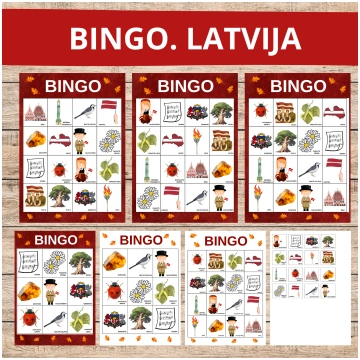 BINGO SPĒLE. LATVIJA. - Mācību materiāli Pirmsskol