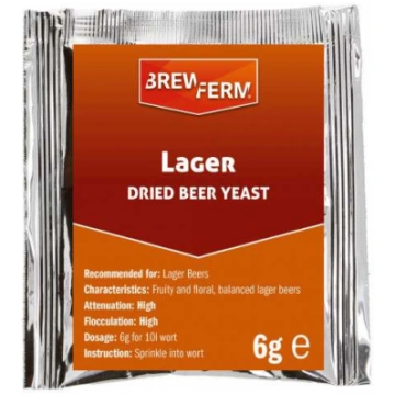 Brewferm Lager sausais alus raugs, 6 g