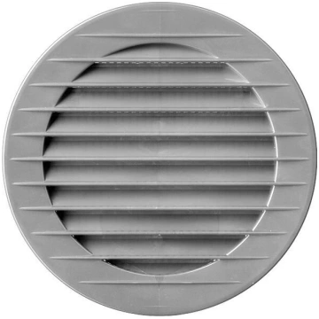Apaļš pelēks ventilācijas kanāls ar sietu 125 mm A