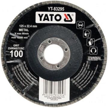 Ziedlapiņu slīpēšanas aplis 125mm-P80 (YT-83294)
