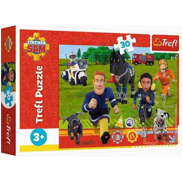 Puzzle Ready to help Fireman Sam 30 dielikov Trefl