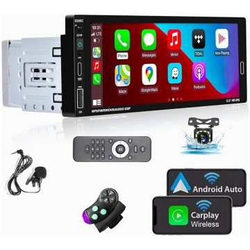 6,9 collu Carplay Android auto 1 DIN auto radio, H