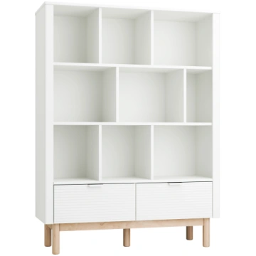 Plaukts Miloo plats, balts Pinio