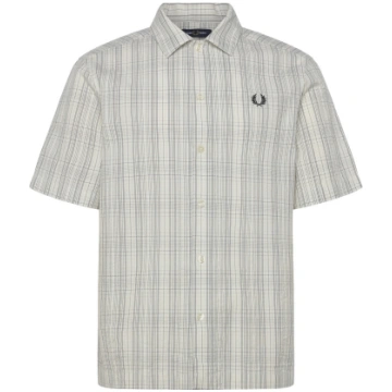 Fred Perry - Seersucker Check Shirt - izmērs S