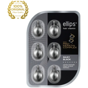ELLIPS Silky Black Pro Keratin vitamīni tumšiem ma