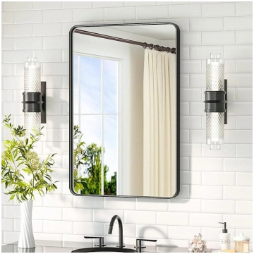 TETOTE 50 x 76 cm vannas istabas spogulis, melns,