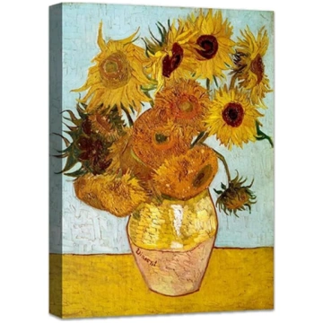 ZHONGYUTONG Van Goga saulespuķu glezna uz audekla 