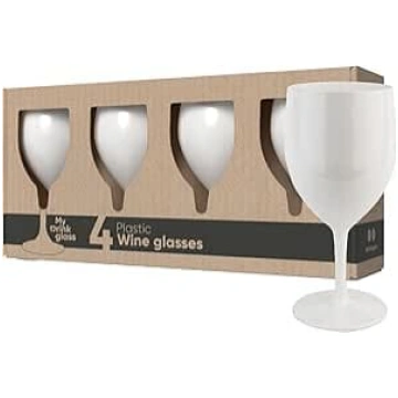 Plastmasas Lisabonas vīna glāzes - 4 kempinga glāz