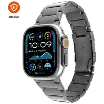 Siksniņa FIXED Titanium Strap Black — titāna un ne