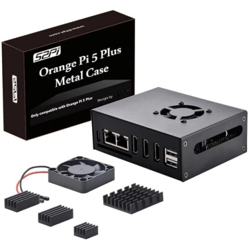 Orange Pi 5 Plus korpuss ar ventilatoru, Orange Pi
