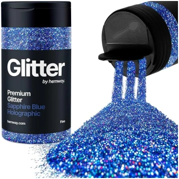 Glitter Shaker Safīra zilais hologrāfiskais sejas 