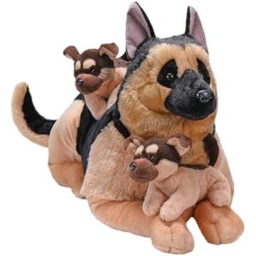 Wild Republic Cuddlekins Jumbo māte un kucēni vācu