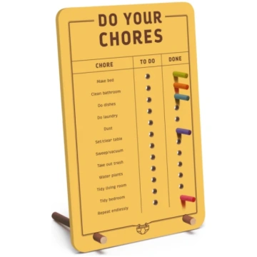 Knock Knock Do Your Chores Desktop Pegboard Booksh