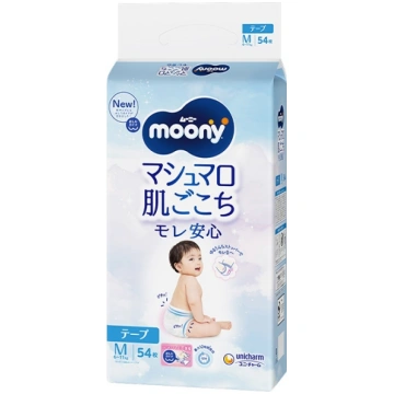 MOONY autiņbiksītes AIRFIT, M, 54 gab., 6-11 kg