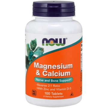 NOW Foods Magnijs un kalcijs ar cinku un D3 vitamī