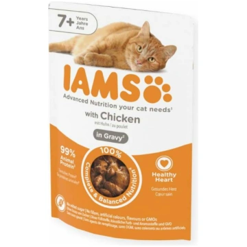 Mitrā kaķu barība IAMS Delights Senior, vistas gaļ