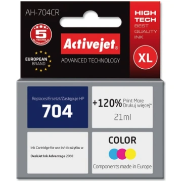 Effiki Activejet ah-704cr tinte (hp 704 cn693ae ai
