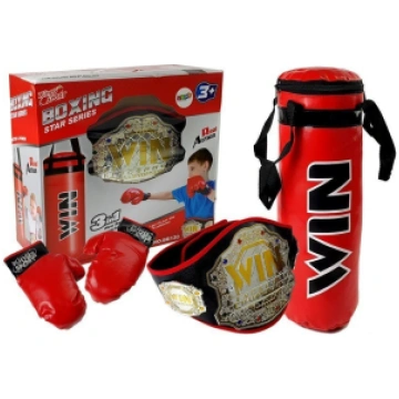 Boxing set, bag, gloves, belt 7122-uniw
