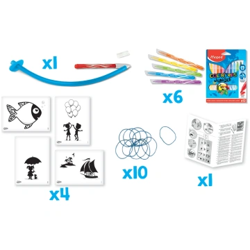 MAPED Creativ 6 krāsu pūšamie flomāsteri "Blowpen 