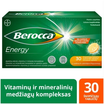 BEROCCA ENERGY, putojošās tabletes, 30 tabletes De