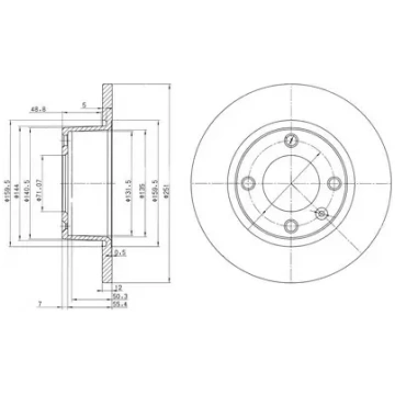 Bremžu disks aizmugurējais Delphi Citroën Xantia 4
