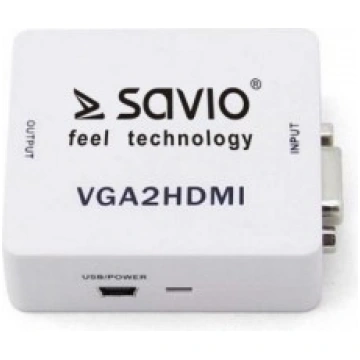 SAVIO CL-110 Converter/Adapter VGA - HDMI Full HD/
