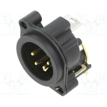 Connector: XLR; socket; male; PIN: 4; angled 90°; 
