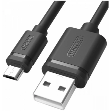 Vads Unitek, Micro USB type B/USB, melna krās